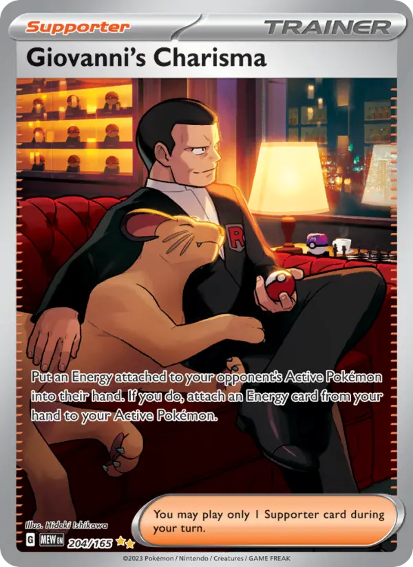Giovanni's Charisma, Pokémon card