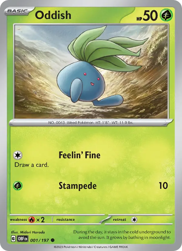 Oddish, Pokémon card