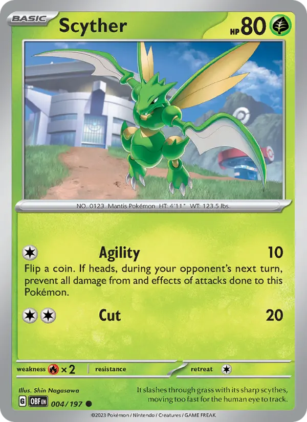 Scyther, Pokémon card