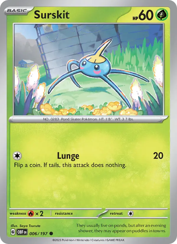 Surskit, Pokémon card