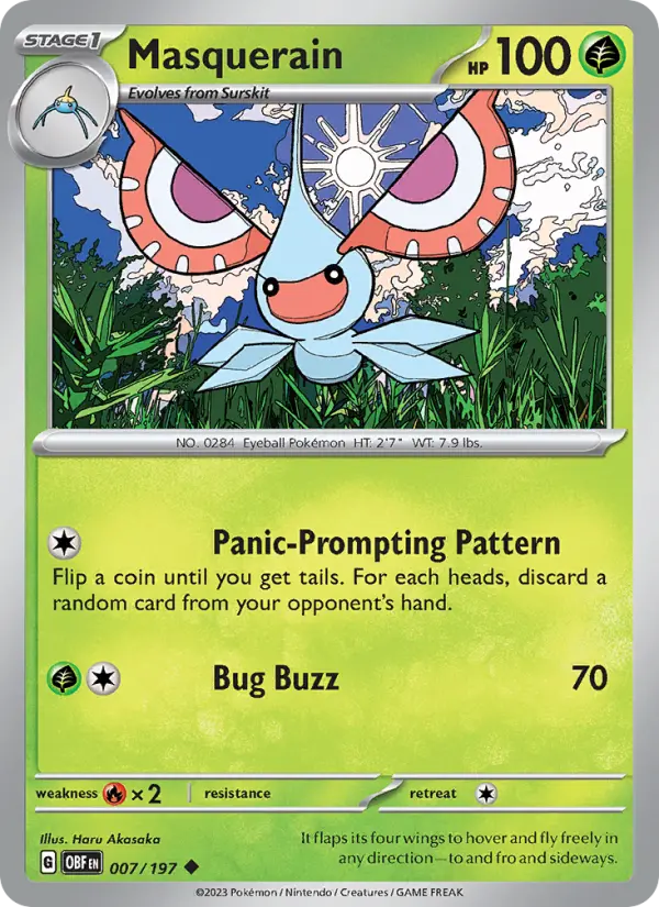 Masquerain, Pokémon card