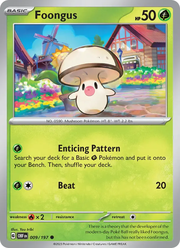 Foongus, Pokémon card