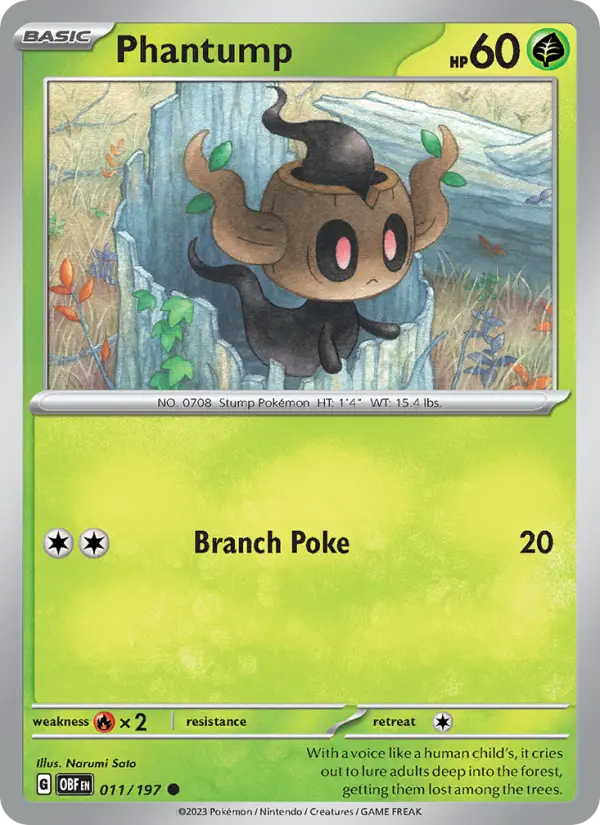 Phantump, Pokémon card