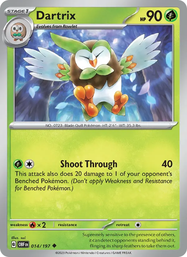 Dartrix, Pokémon card