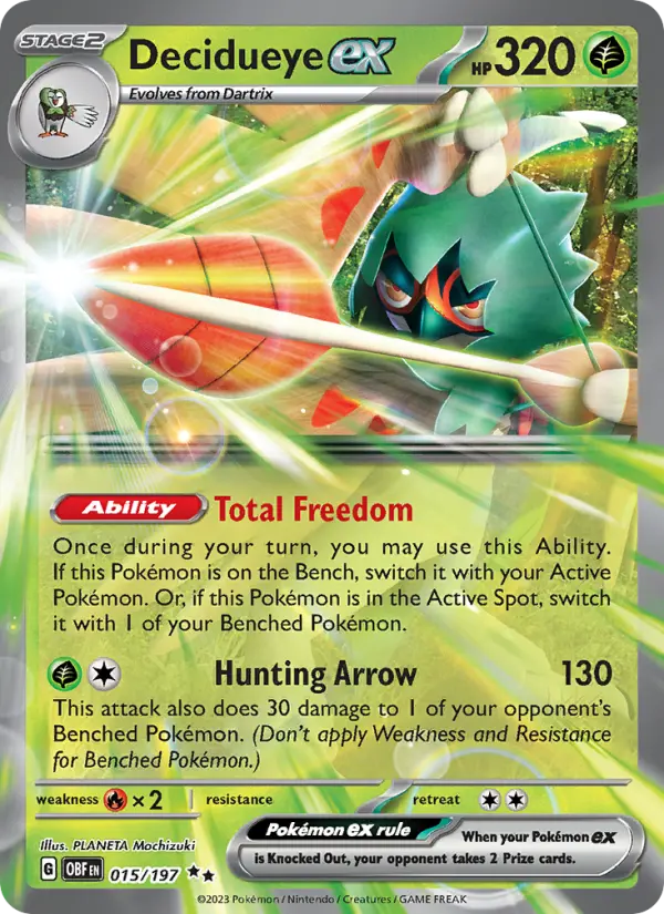 Decidueye ex, Pokémon card