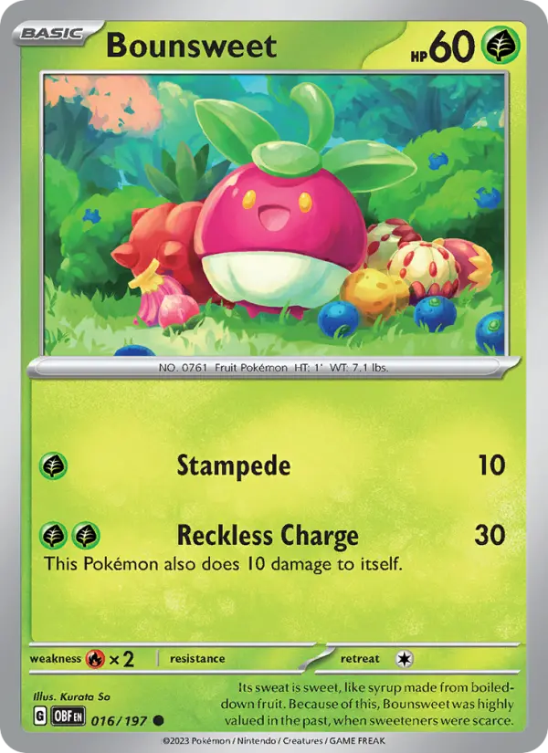 Bounsweet, Pokémon card