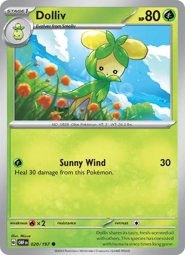 Dolliv, Pokémon card