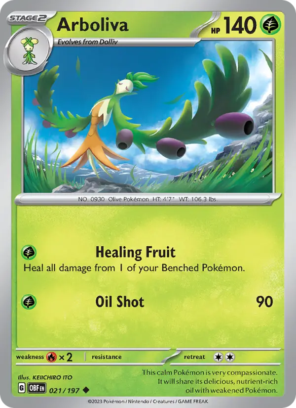 Arboliva, Pokémon card