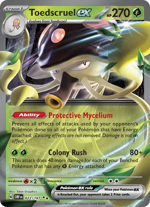 Toedscruel ex, Pokémon card