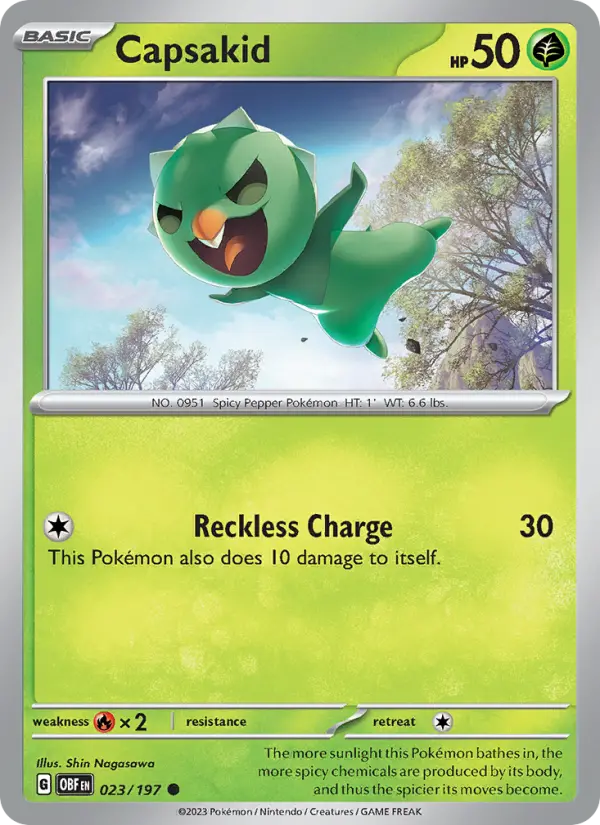 Capsakid, Pokémon card