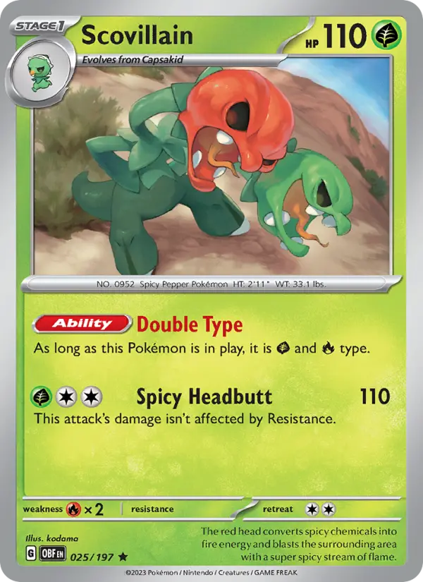 Scovillain, Pokémon card