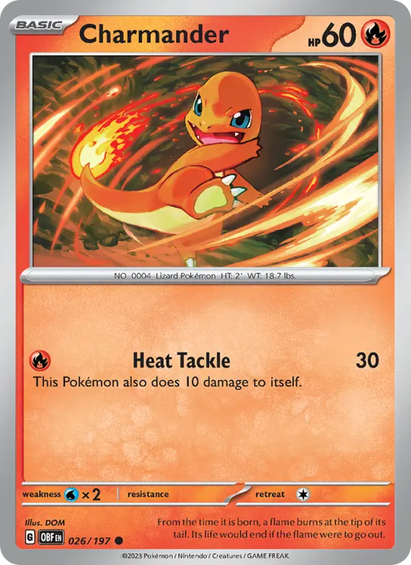 Charmander, Pokémon card