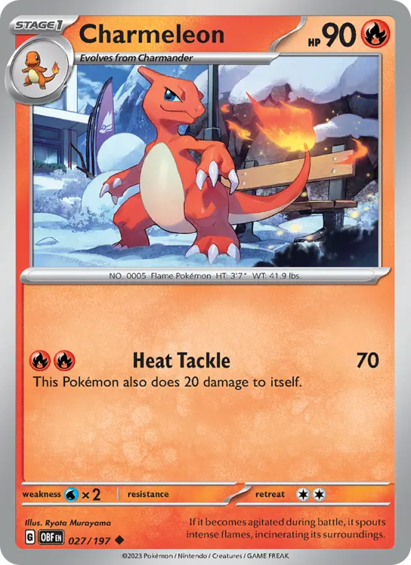 Charmeleon, Pokémon card
