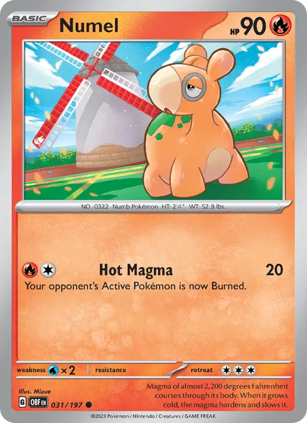 Numel, Pokémon card