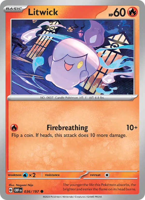 Litwick, Pokémon card