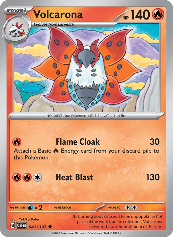 Volcarona, Pokémon card