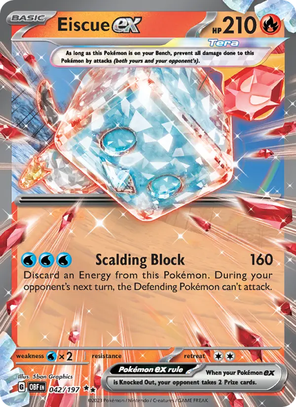 Eiscue ex, Pokémon card