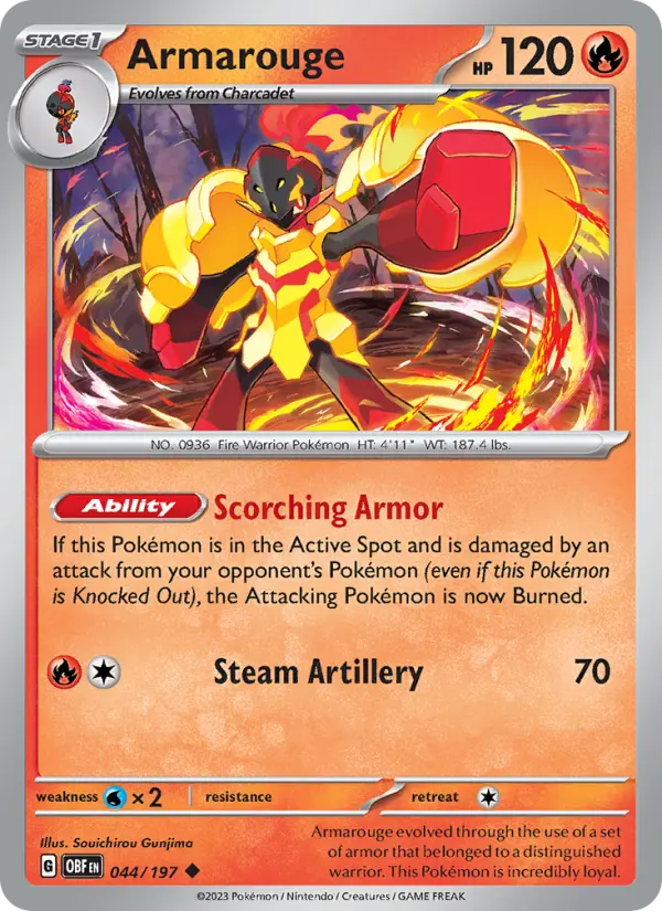 Armarouge, Pokémon card