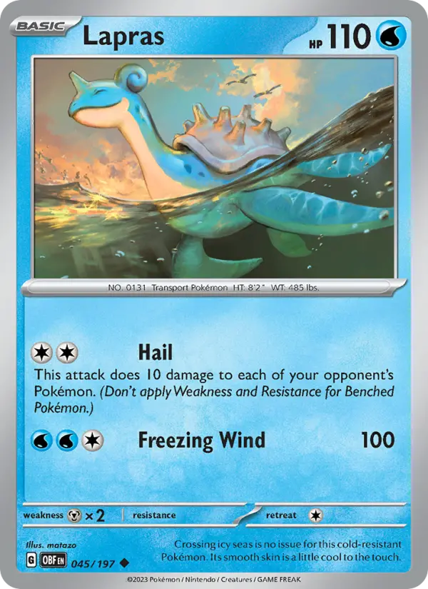 Lapras, Pokémon card