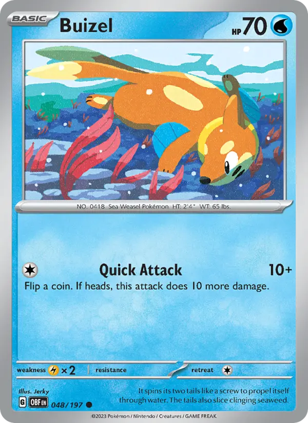 Buizel, Pokémon card