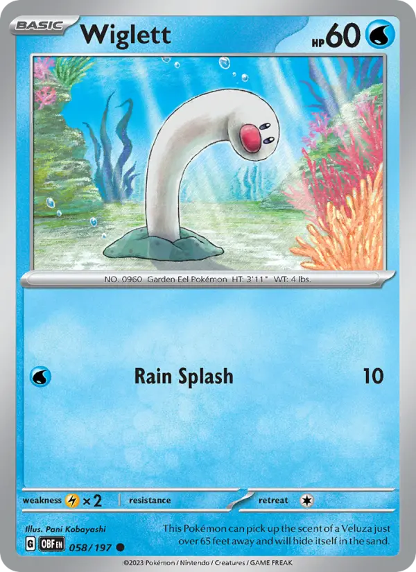 Wiglett, Pokémon card
