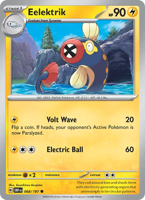 Eelektrik, Pokémon card