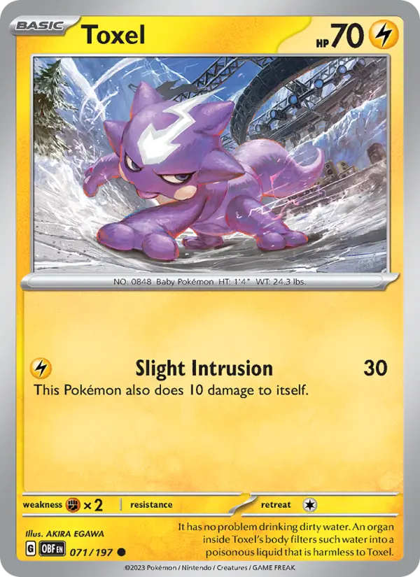 Toxel, Pokémon card