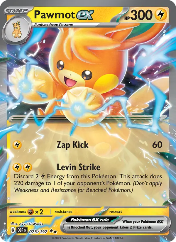Pawmot ex, Pokémon card