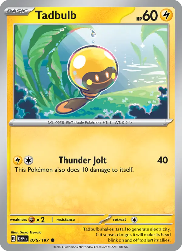 Tadbulb, Pokémon card