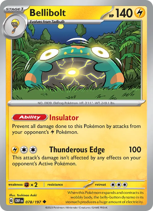 Bellibolt, Pokémon card
