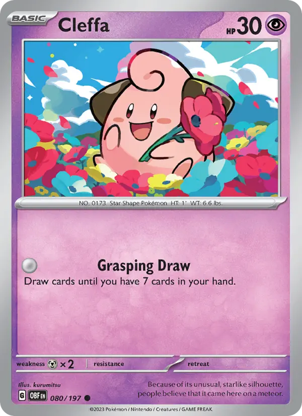 Cleffa, Pokémon card