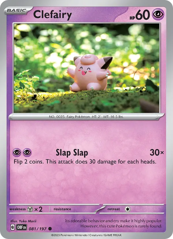 Clefairy, Pokémon card