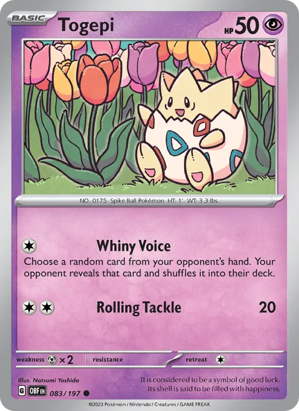 Togepi, Pokémon card
