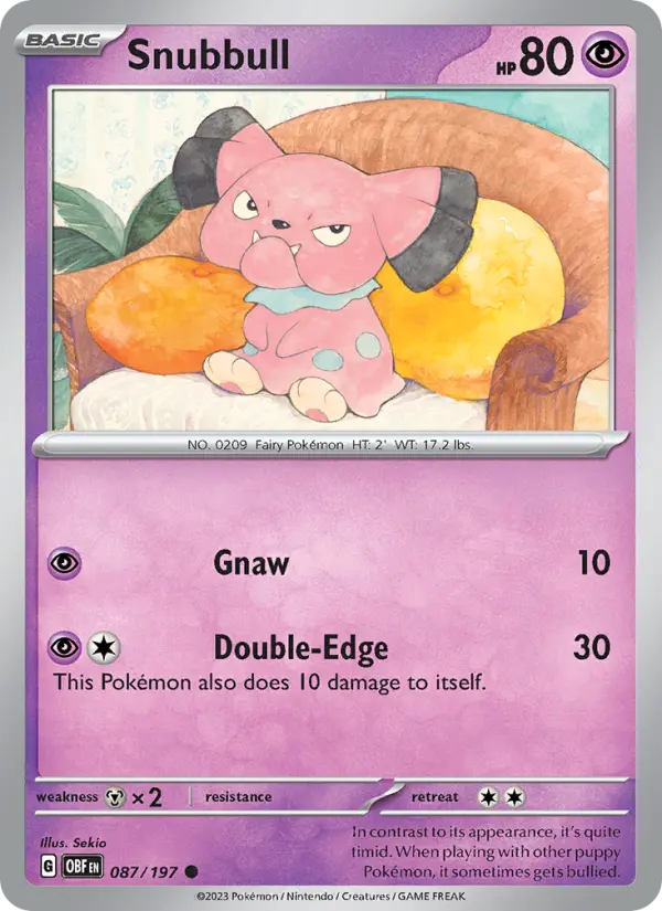 Snubbull, Pokémon card