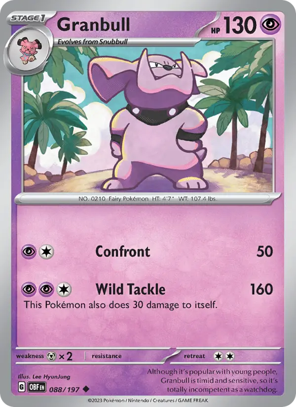 Granbull, Pokémon card