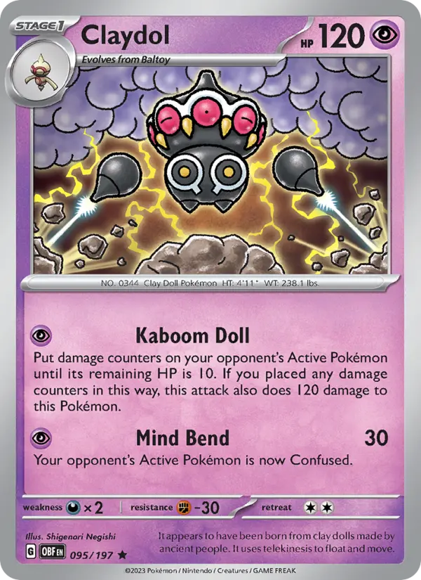 Claydol, Pokémon card