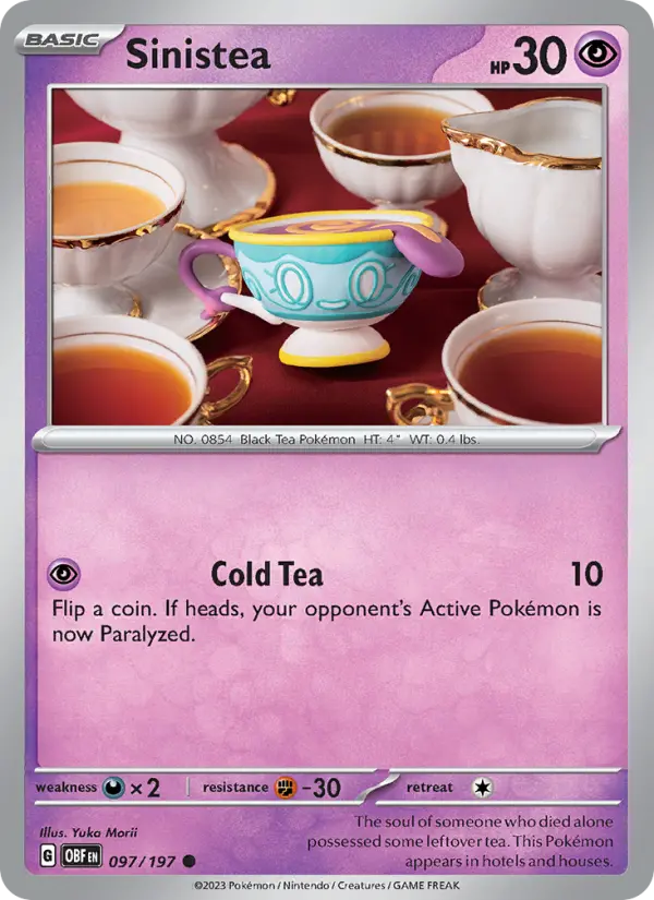 Sinistea, Pokémon card