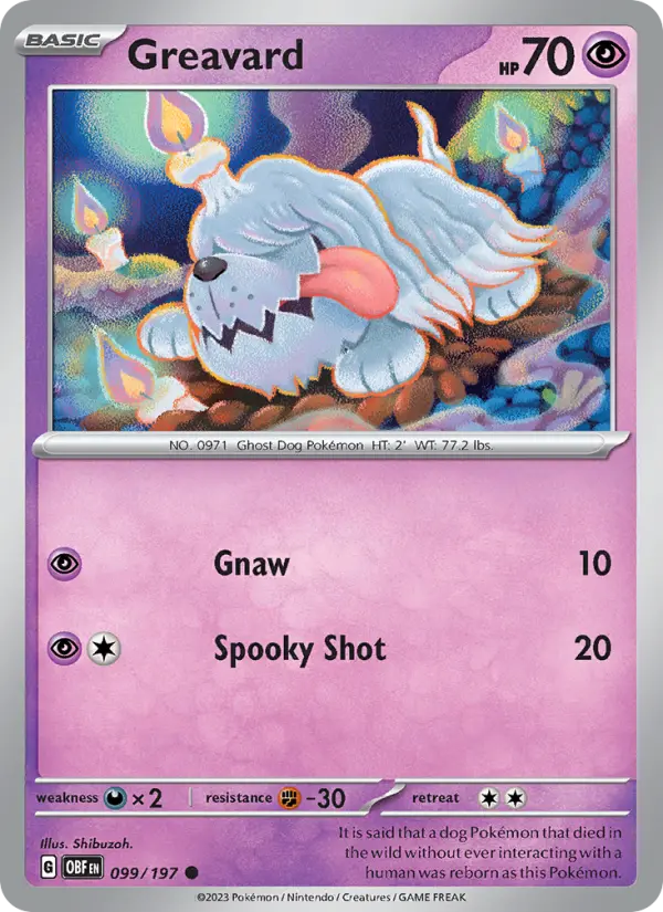 Greavard, Pokémon card