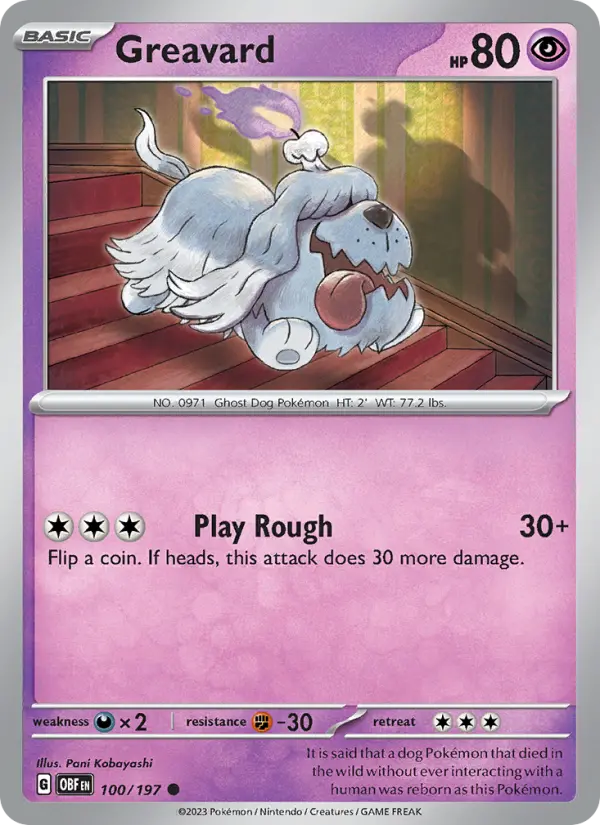 Greavard, Pokémon card