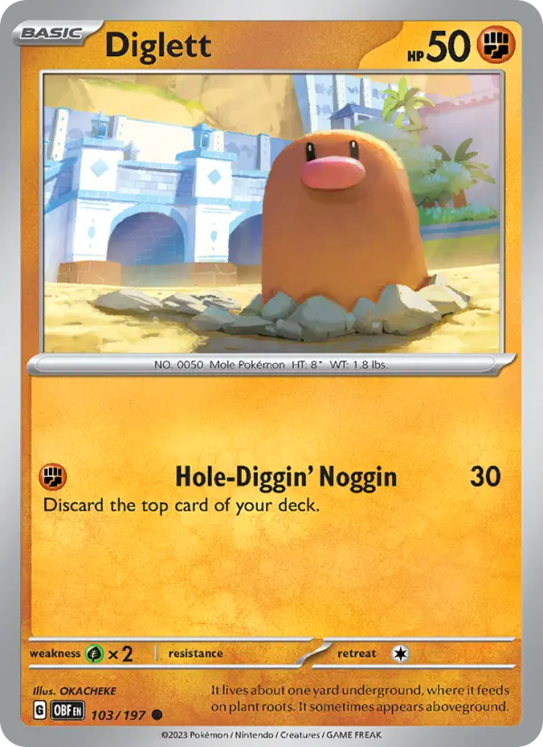 Diglett, Pokémon card