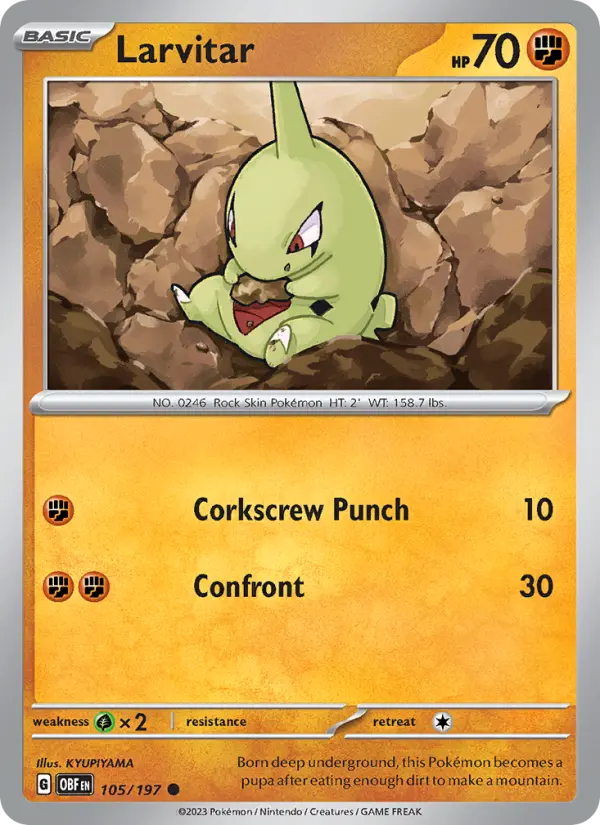 Larvitar, Pokémon card