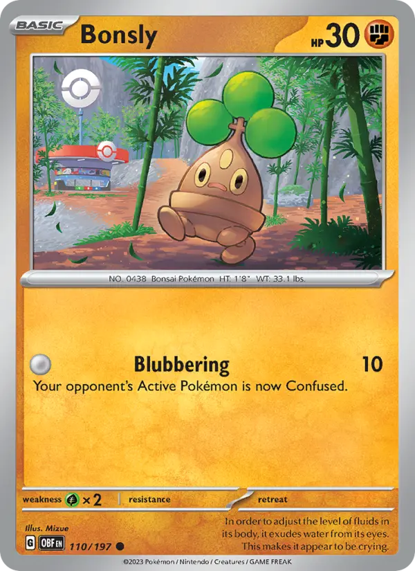 Bonsly, Pokémon card