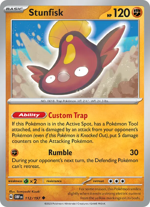 Stunfisk, Pokémon card