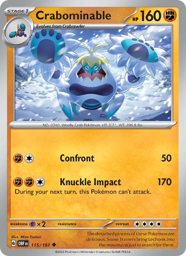 Crabominable, Pokémon card