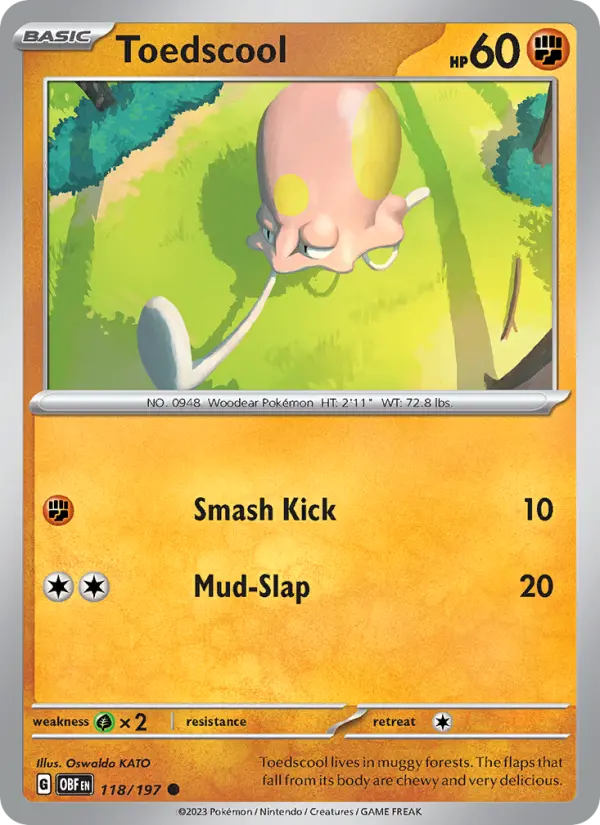 Toedscool, Pokémon card