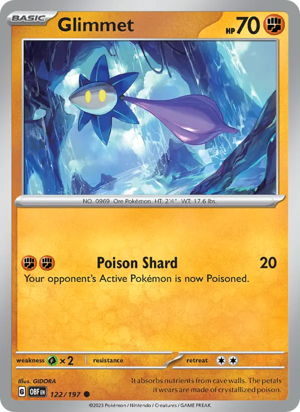 Glimmet, Pokémon card