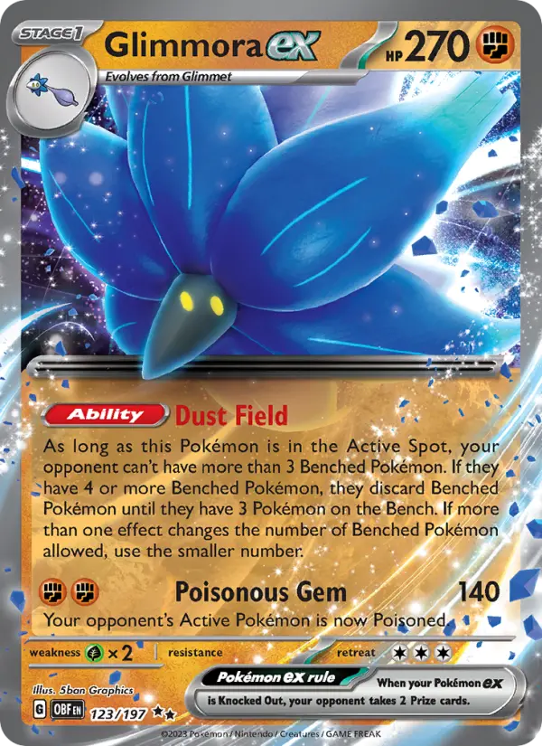 Glimmora ex, Pokémon card