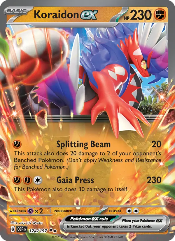 Koraidon ex, Pokémon card