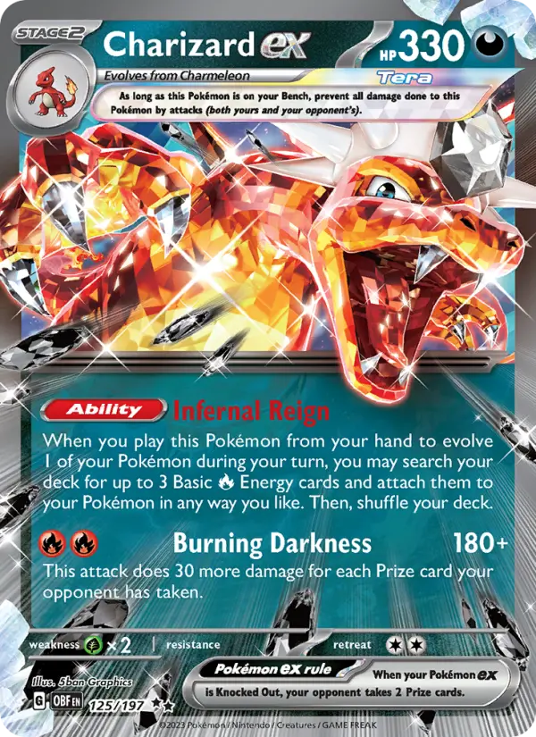 Charizard ex, Pokémon card