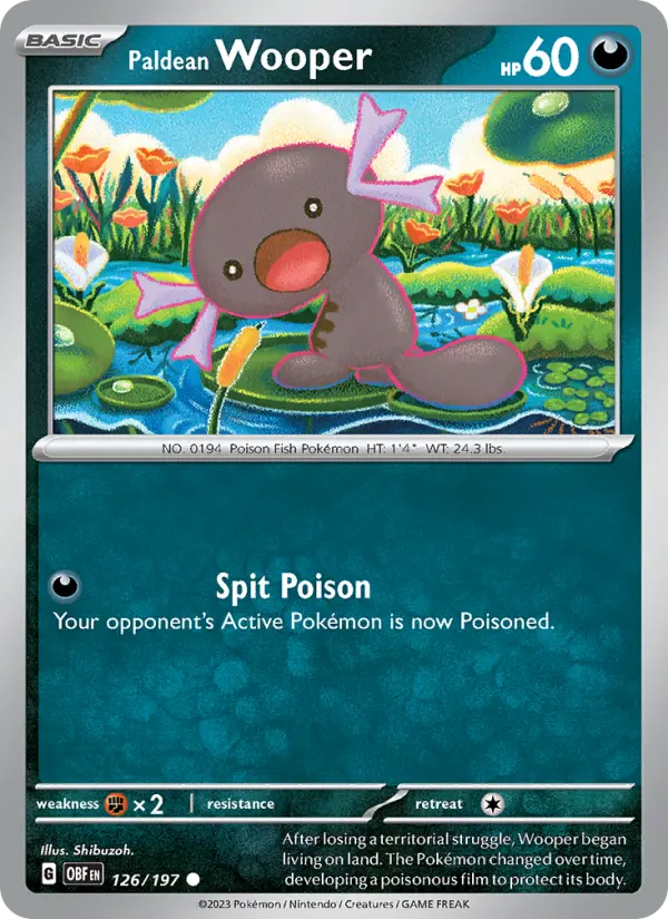 Paldean Wooper, Pokémon card